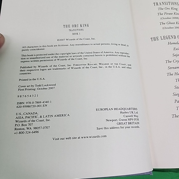 The Orc King‎  Forgotten Realms  Transitions  Book 1 - Picture 7 of 7